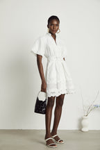 Raphaëlle dantelli mini elbise