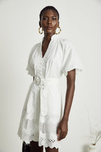 Raphaëlle dantelli mini elbise