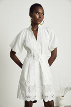 Raphaëlle dantelli mini elbise