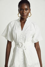 Raphaëlle dantelli mini elbise