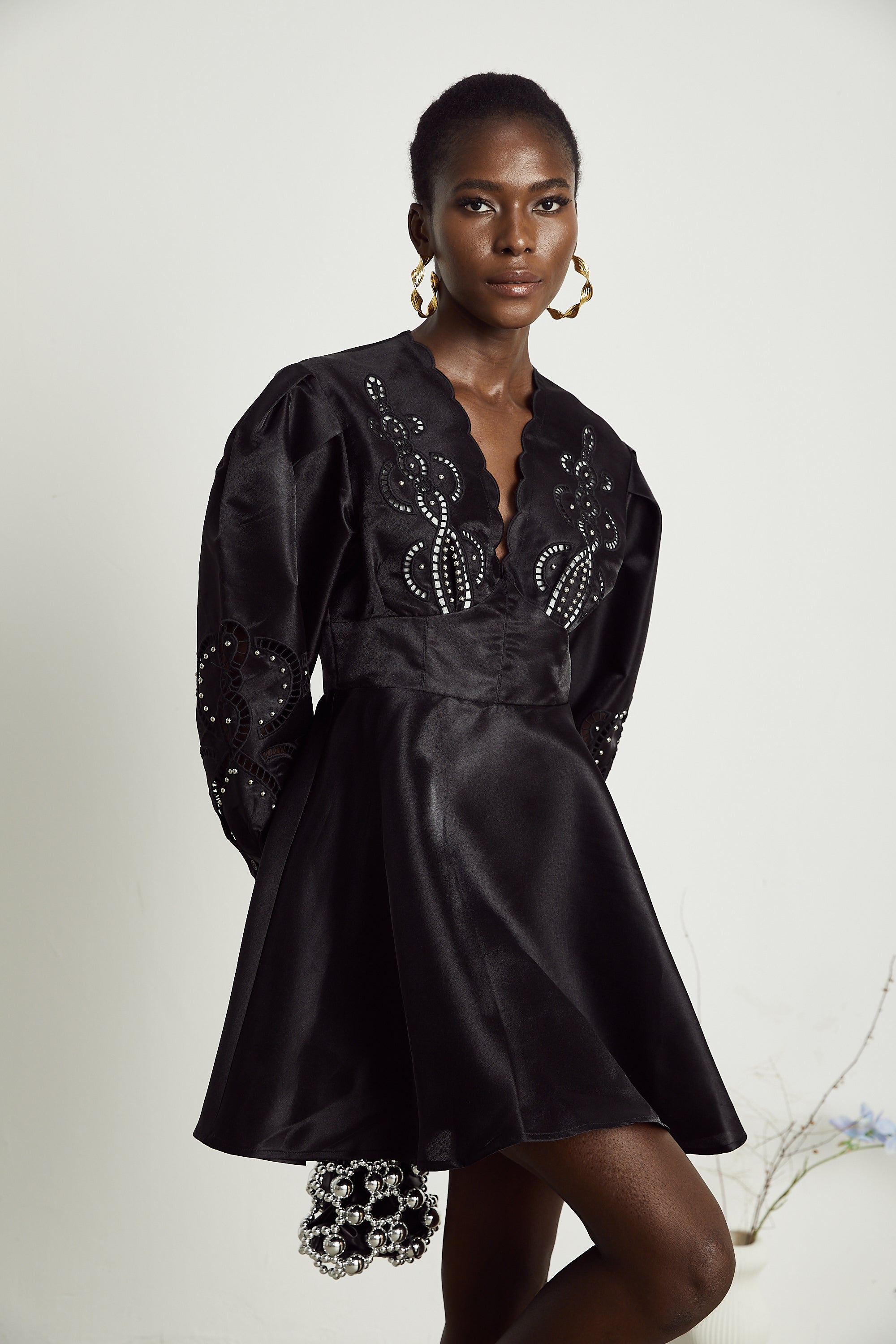 Nalini kloş mini elbise