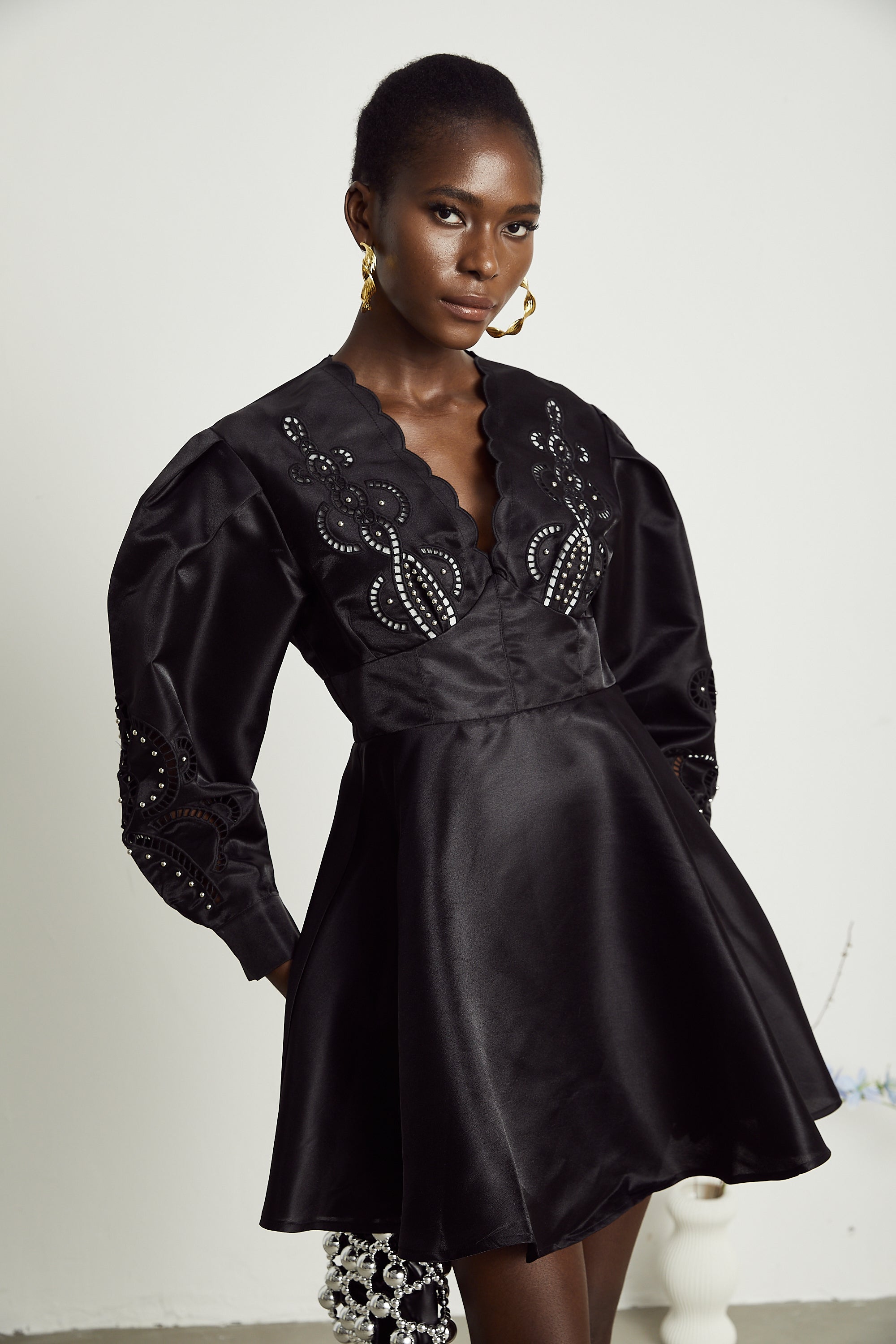 Nalini kloş mini elbise