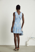 Holly broderie mini elbise