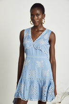 Holly broderie mini elbise