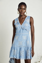 Holly broderie mini elbise