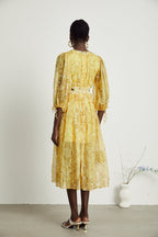 Nadine desen midi elbise