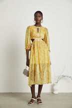 Nadine desen midi elbise