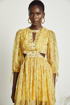 Nadine desen midi elbise