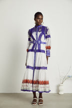 Raphaëlle baskılı midi elbise