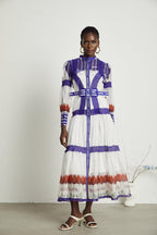 Raphaëlle baskılı midi elbise