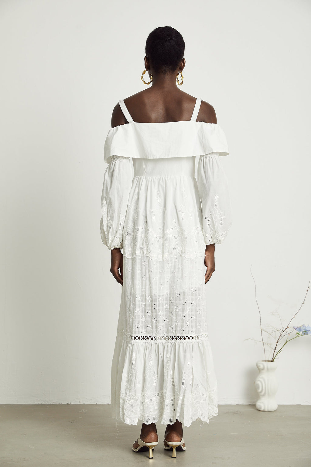 Lisette dantel midi elbise