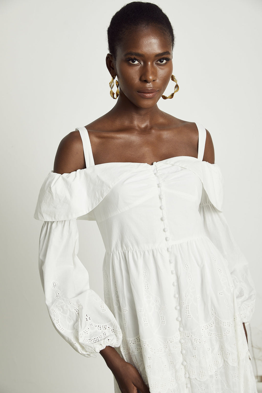 Lisette dantel midi elbise