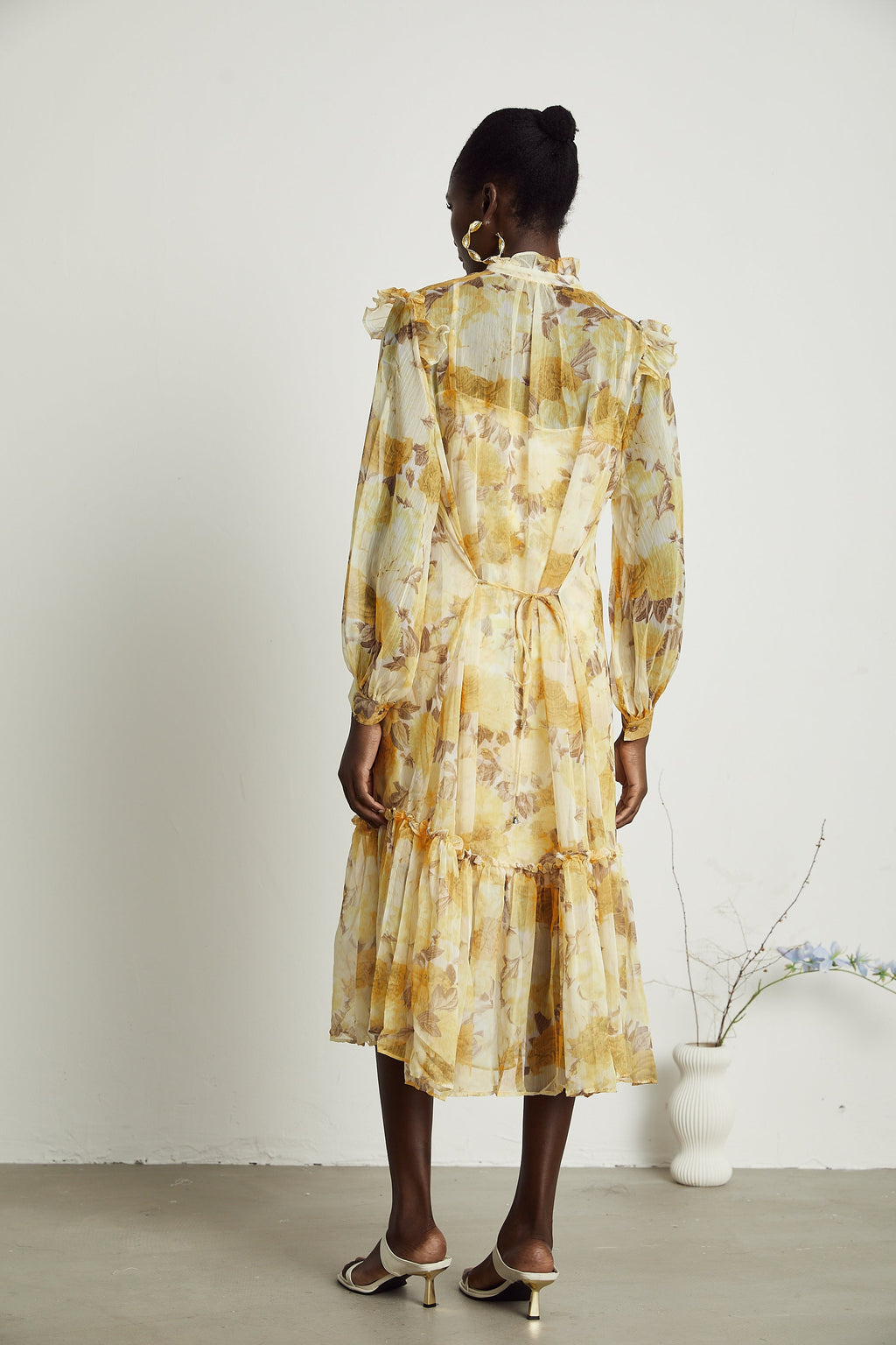 Fabienne midi elbise