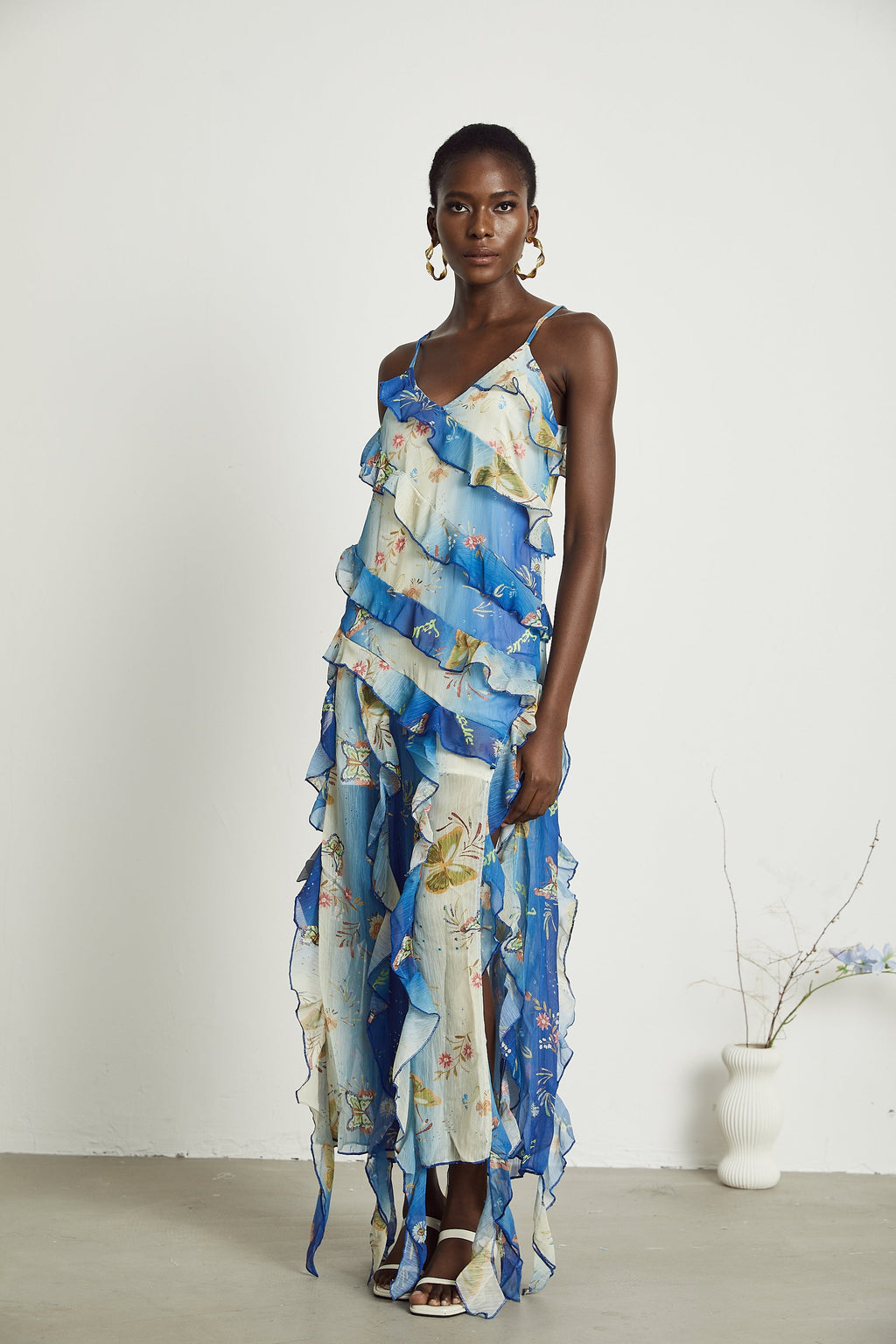 Cyrielle midi elbise