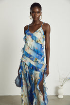 Cyrielle midi elbise