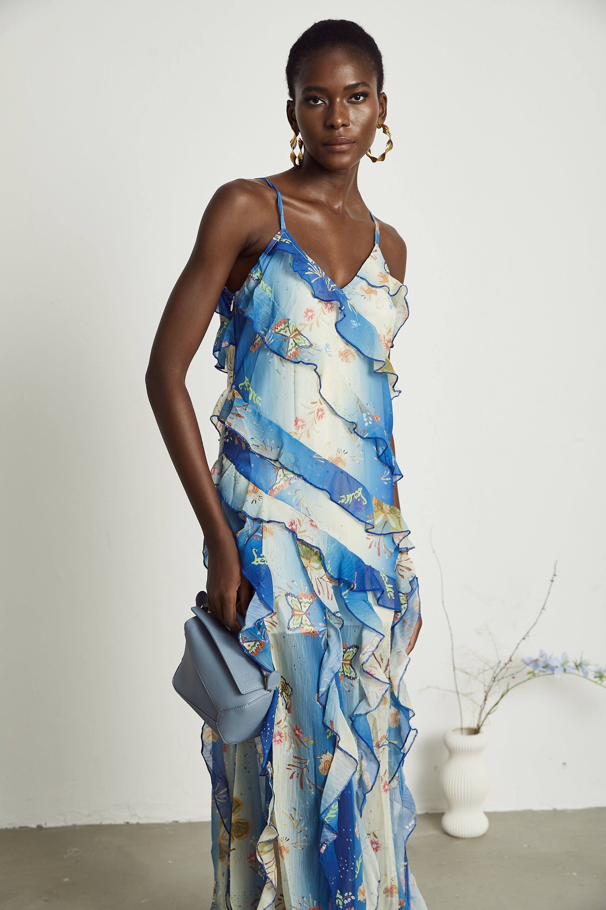 Cyrielle midi elbise