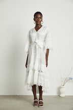 Thérèse dantel midi elbise