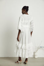 Thérèse dantel midi elbise