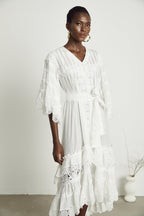 Thérèse dantel midi elbise