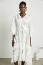 Thérèse dantel midi elbise