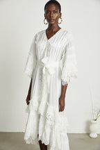 Thérèse dantel midi elbise