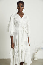 Thérèse dantel midi elbise