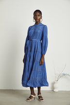 Stéphanie dantel midi elbise