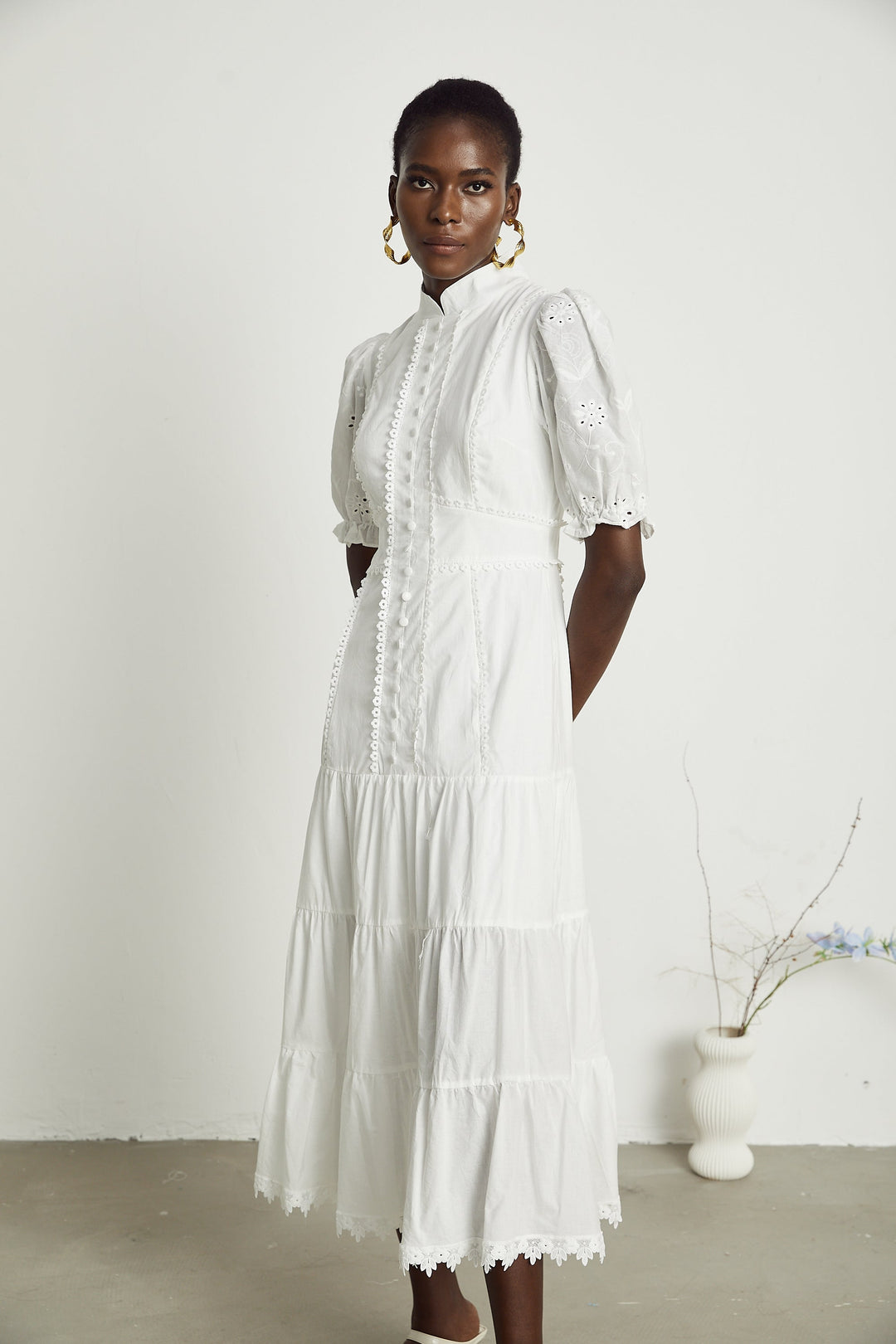 Coline dantel mini elbise