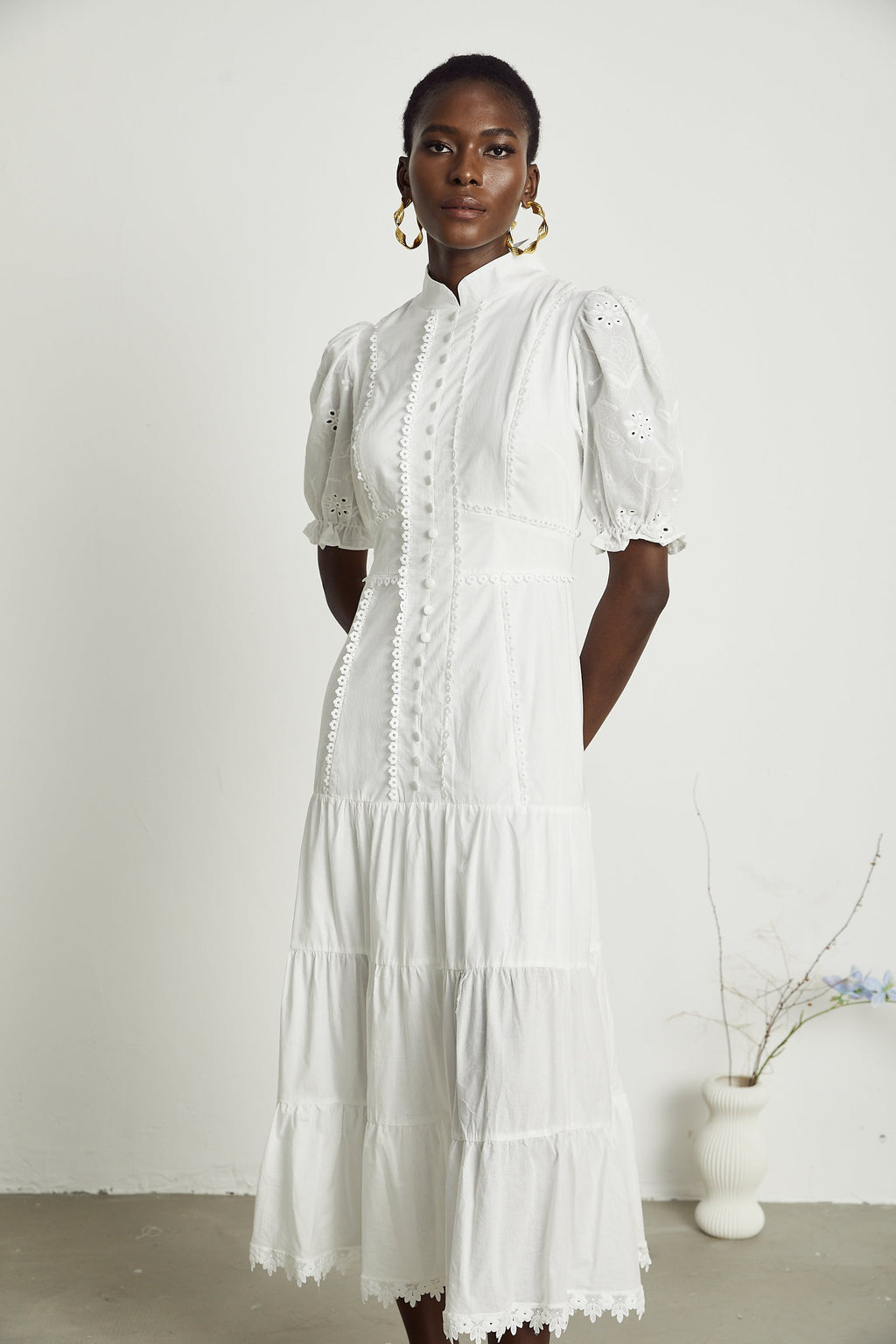 Coline dantel mini elbise