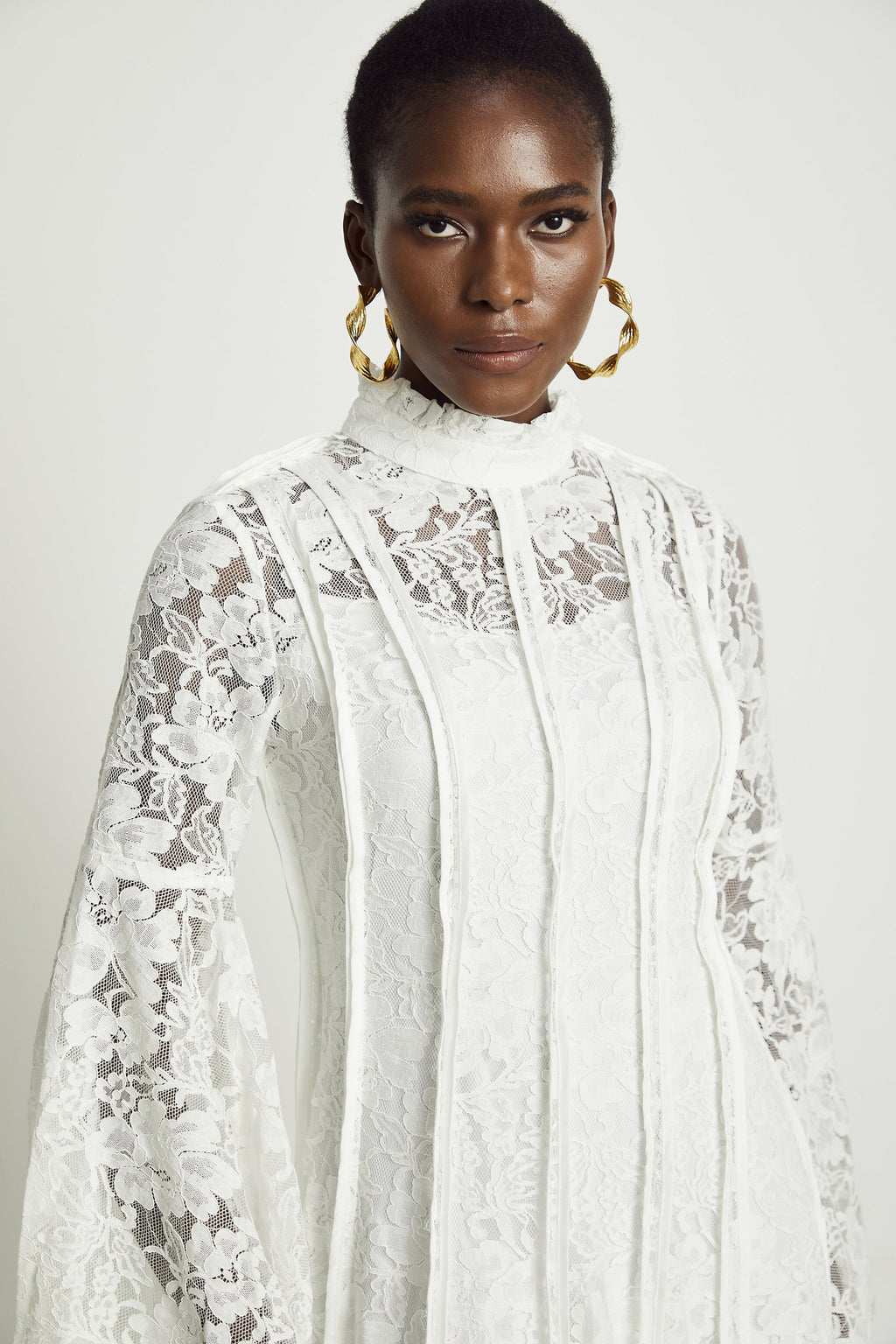 Céline dantel maksi elbise