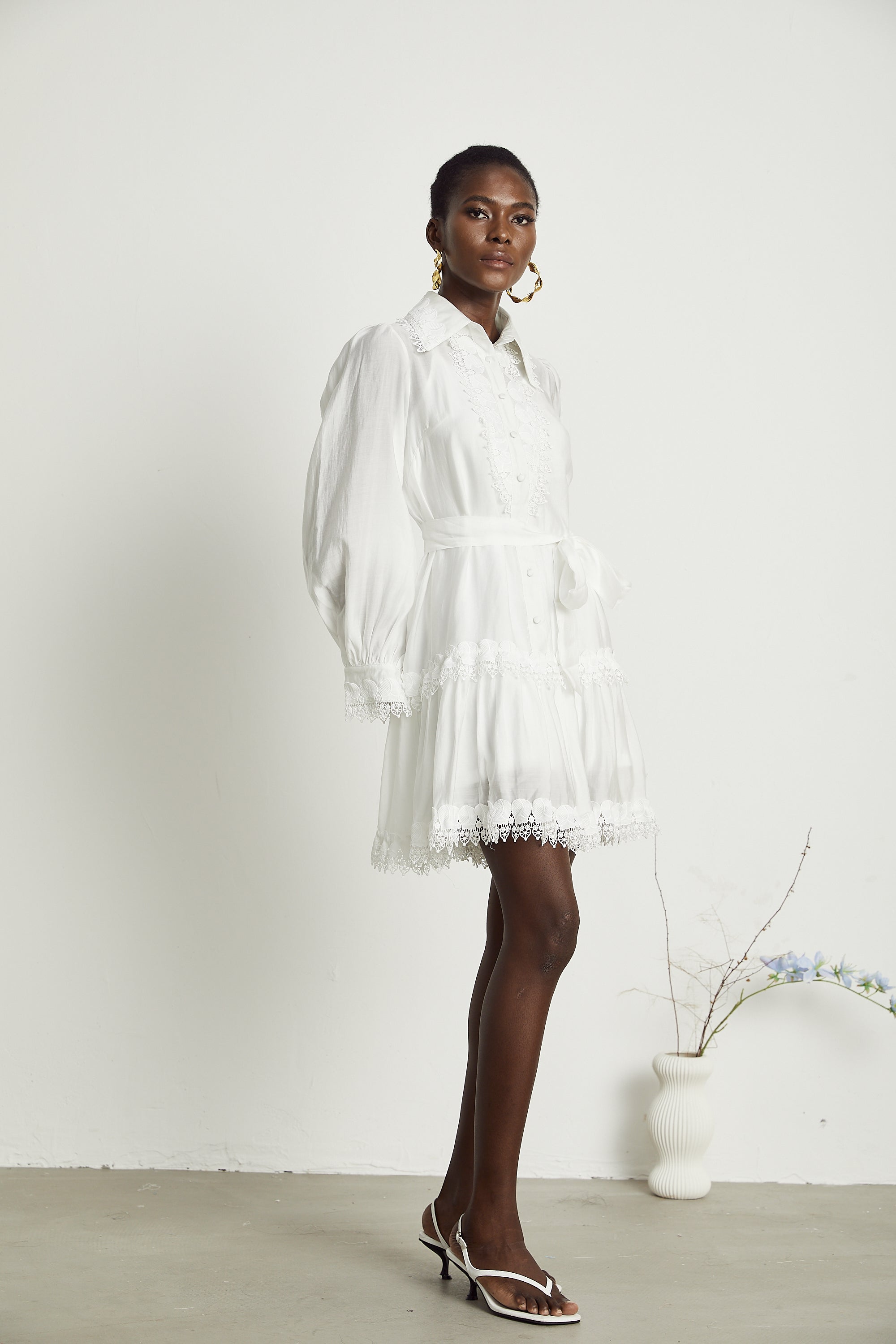 Mélisande kuşaklı mini elbise