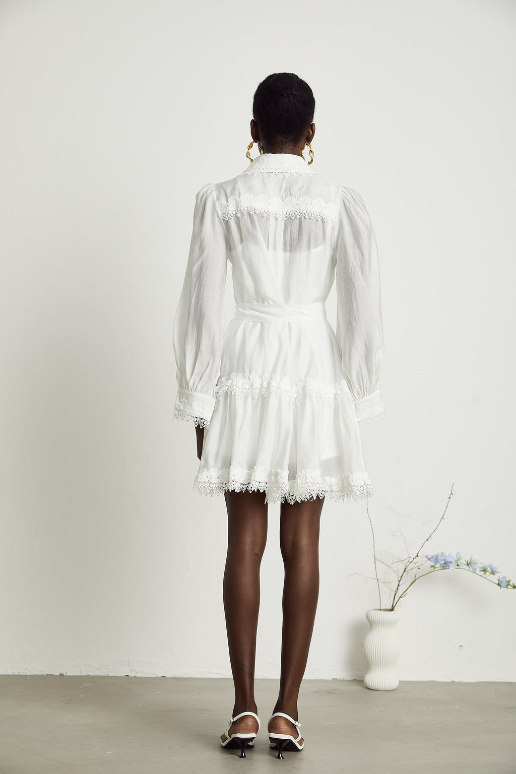 Mélisande kuşaklı mini elbise