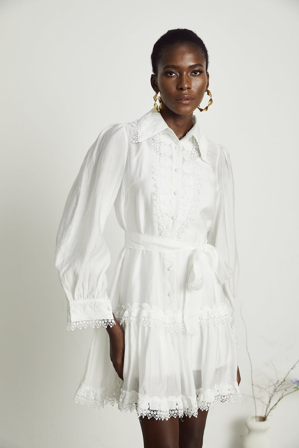 Mélisande kuşaklı mini elbise