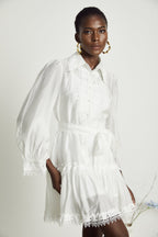 Mélisande kuşaklı mini elbise