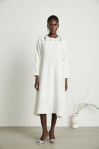 Coline çiçek midi elbise