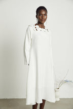 Coline çiçek midi elbise