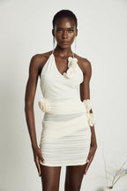 Renée süslemeli mini elbise