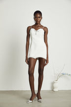 Stéphanie fiyonklu mini elbise