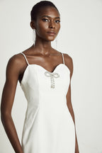 Stéphanie fiyonklu mini elbise