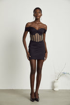 Laguna korse mini elbise