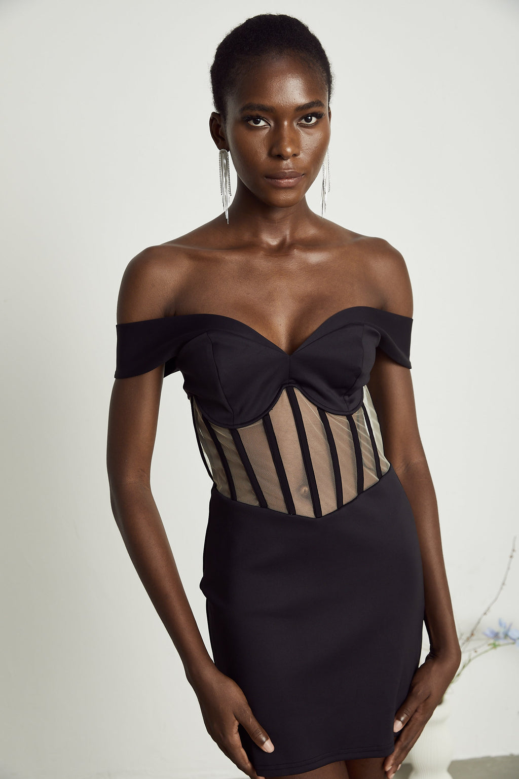 Laguna korse mini elbise