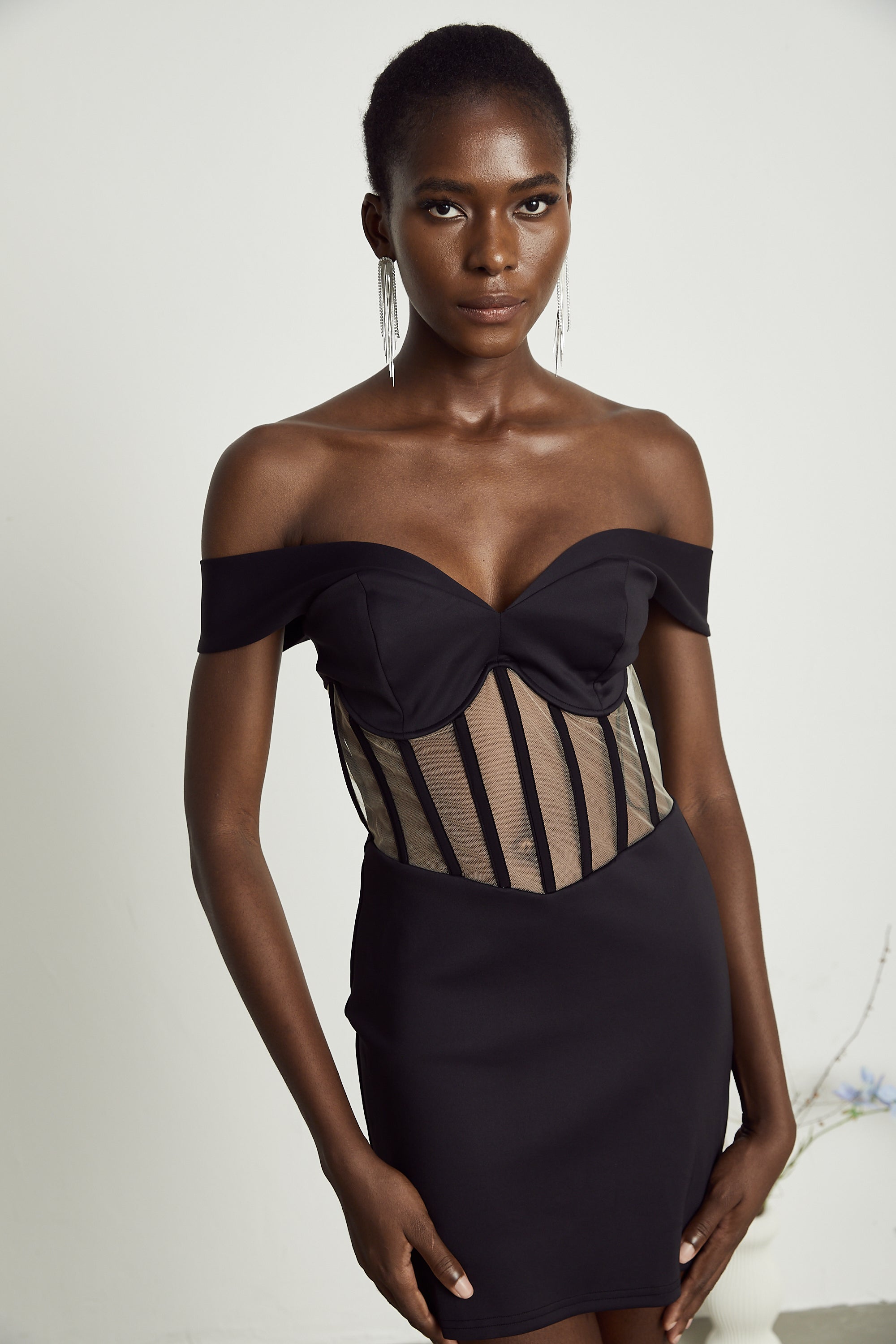 Laguna korse mini elbise