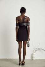 Isabeau kristal mini elbise