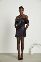 Isabeau kristal mini elbise