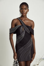 Isabeau kristal mini elbise