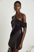 Isabeau kristal mini elbise