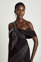 Isabeau kristal mini elbise