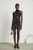 Gisèle kristal mini elbise