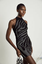 Gisèle kristal mini elbise