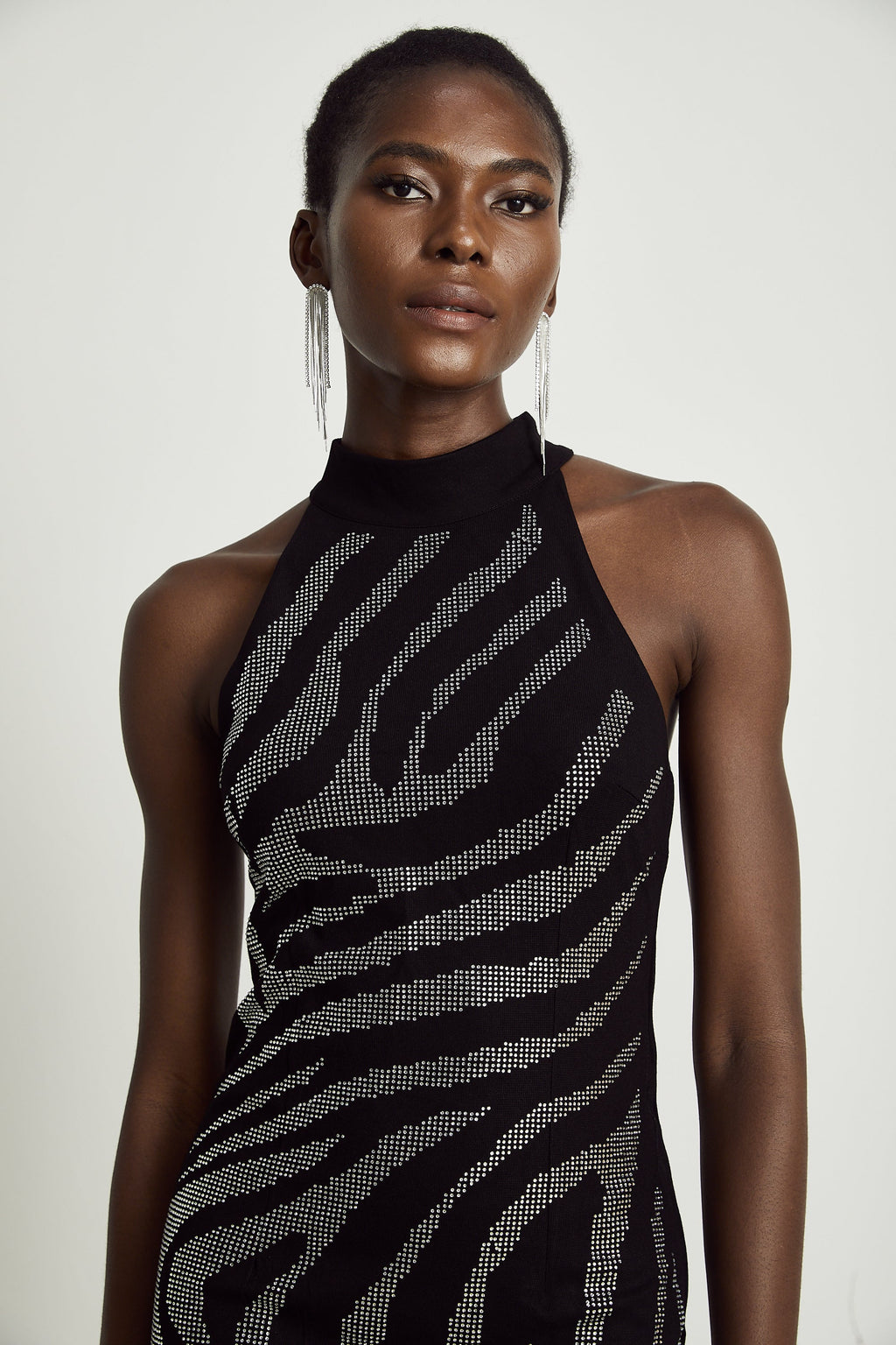 Gisèle kristal mini elbise